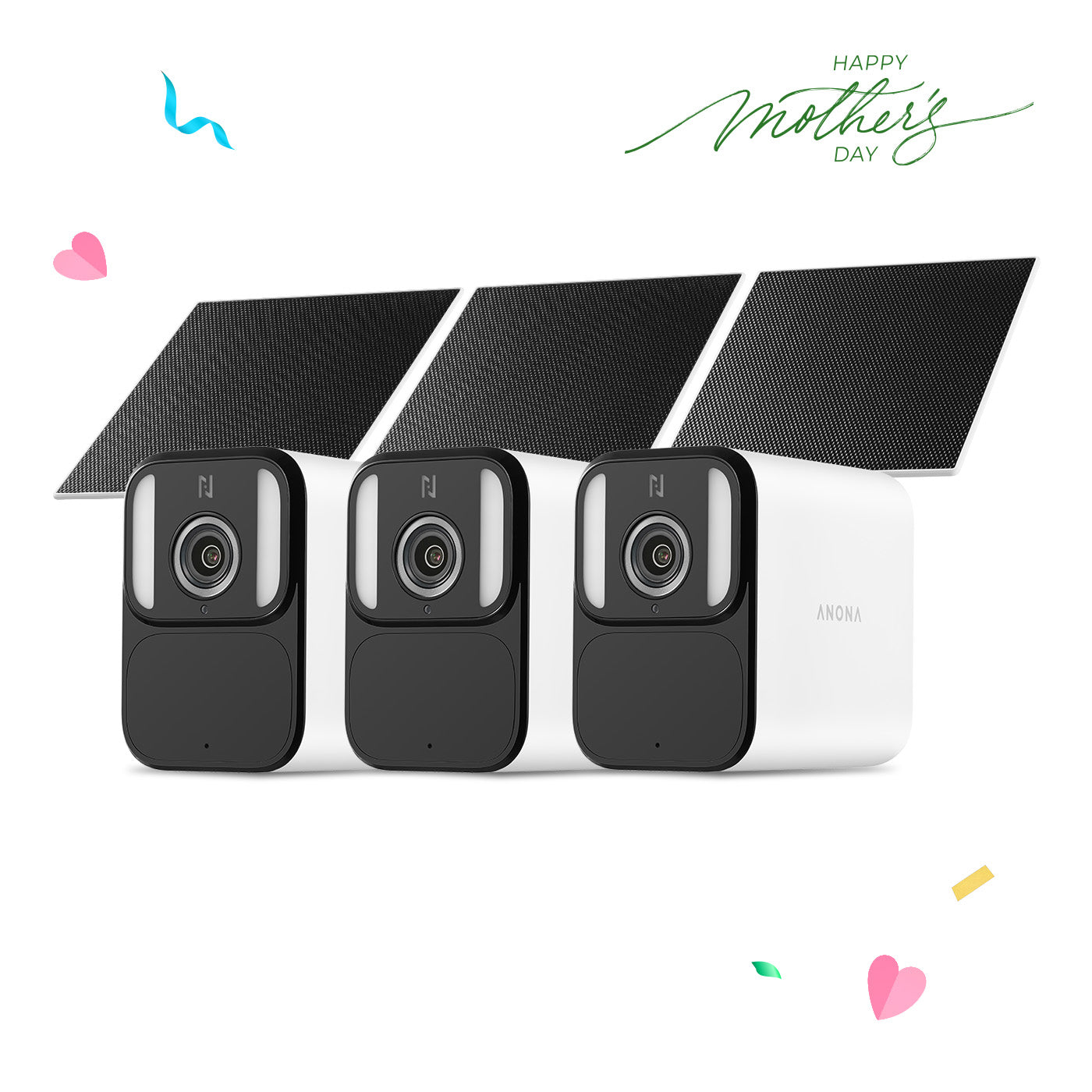 Anona Lucio 2.5K 4MP QHD AI Solar/Battery Powered Security Camera